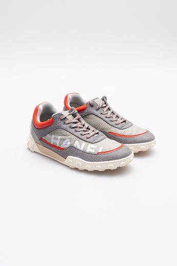 Chanel Low Top Sneakers Grey Cloth