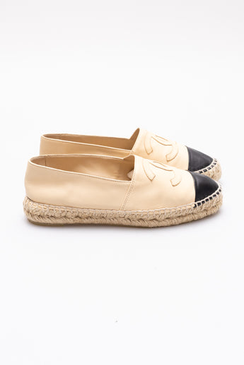Chanel CC Espadrilles Beige
