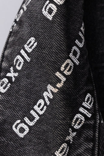 Alexander Wang All-Over Logo Denim Jacket