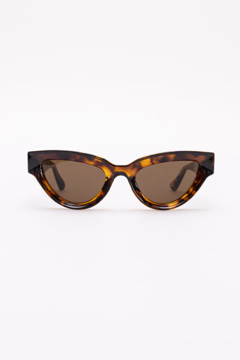 Bottega Veneta Brown Tortoiseshell Cat Eye Sunglasses BV1249S