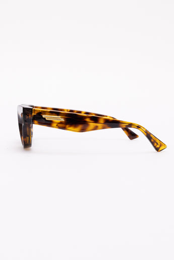 Bottega Veneta Brown Tortoiseshell Cat Eye Sunglasses BV1249S