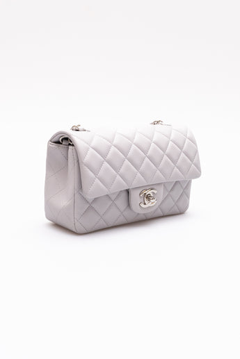 Chanel Mini Rectangle Flap Bag Grey