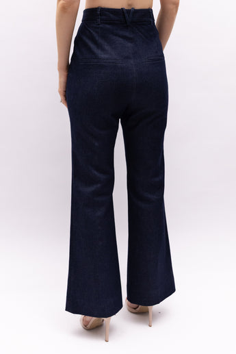 Veronica Beard Dark Denim Kick Flare Jeans