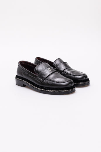 Chanel Chain Loafer Black