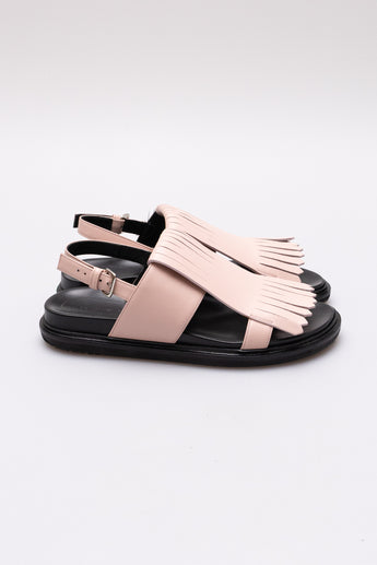Marni Fussbett Fringe Sandals Pink