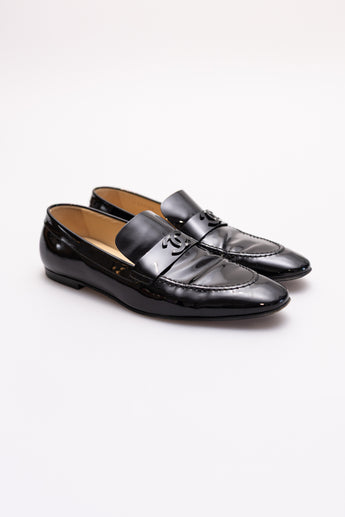 Chanel Patent Moccasin Loafers