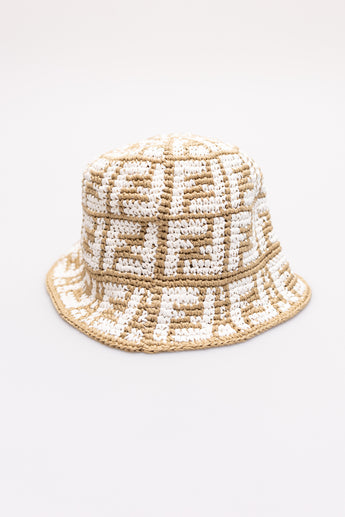 Fendi Raffia Bucket Hat