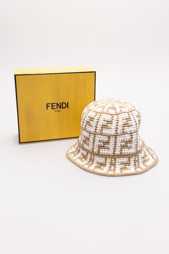 Fendi Raffia Bucket Hat