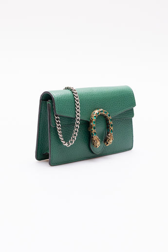 Gucci Dionysus Super Mini Chain Wallet Emerald