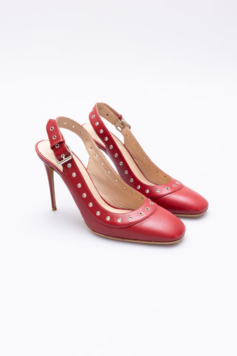 Valentino Square Toe Slingback