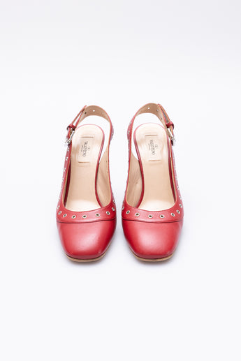 Valentino Square Toe Slingback