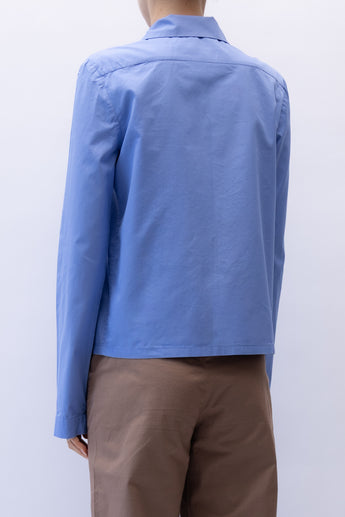 Miu Miu Logo Button Down Poplin Shirt