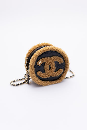 Chanel Shearling CC Round Bag 2020