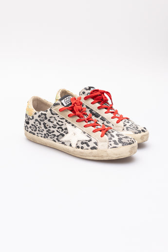 Golden Goose Super-Star Trainers Leopard Print