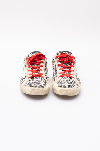 Golden Goose Super-Star Trainers Leopard Print