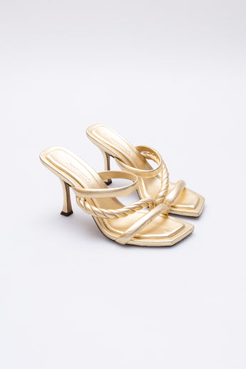 Jimmy Choo Diosa Metallic Sandals Gold