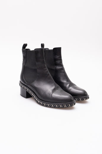 Chanel Chelsea Ankle Boots Black
