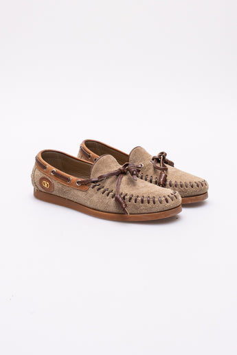 Valentino Palm Avenue Suede Boat Shoes