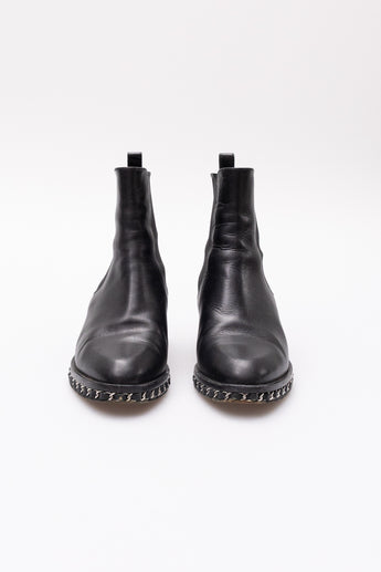 Chanel Chelsea Ankle Boots Black