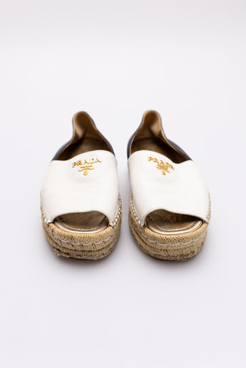 Prada Peeptoe Espadrilles