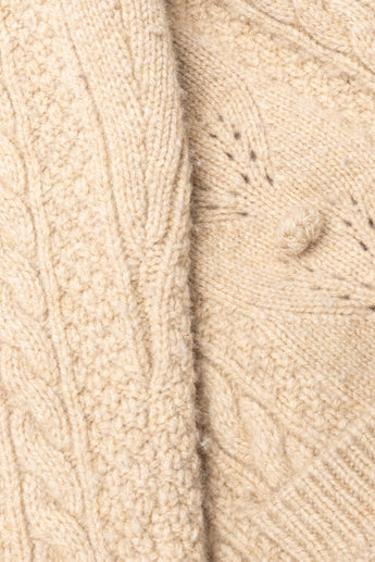 Sandro Wool Cardigan Beige