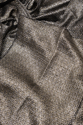 Saint Laurent Metallic Cowl Neck Scarf Blouse
