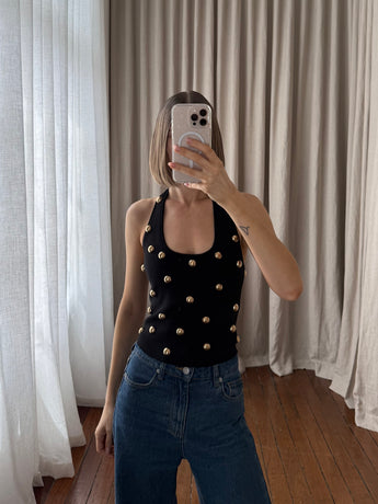 Aje Leah Knit Halter Top