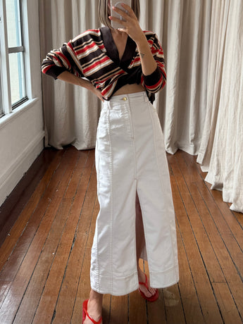 Aje Farley Denim Midi Skirt