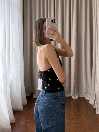 Aje Leah Knit Halter Top