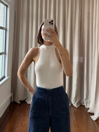 Anine Bing Ribbed Turtle Neck Top