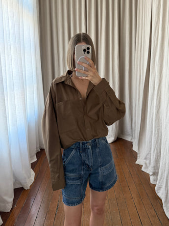 Agolde Cooper Cargo Denim Shorts