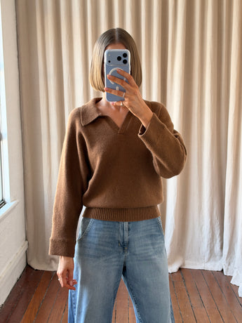Khaite Cashmere Collared Sweater