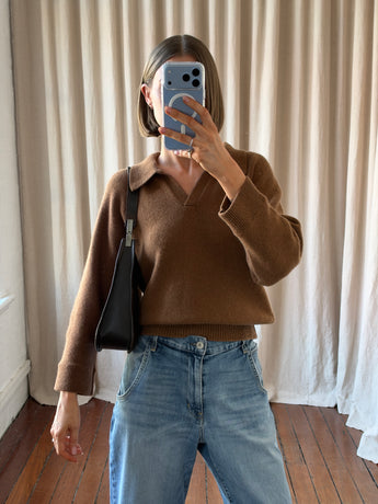 Gucci Vintage Chocolate Suede Shoulder Bag
