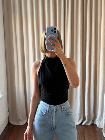 Sir Jaques Mesh Halter Top Black
