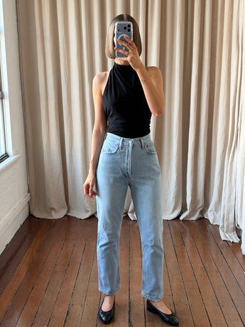 Agolde Riley Crop Jeans Light Blue