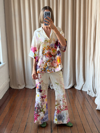 Zimmermann Prima Short Sleeve Shirt and Pants Set