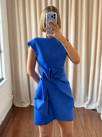Acler Lamberton Mini Dress Oxford Blue