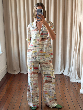 Oroton Vintage Advertising Print Shirt and Pants