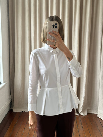Burberry Peplum Cotton Shirt