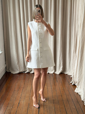 Anna Quan Sofia Dress White Boucle