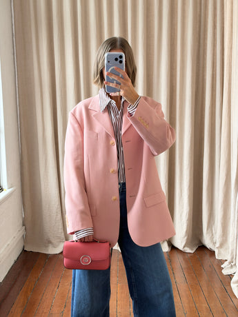 Gucci Petite GG Top Handle Bag Peach
