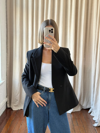 Balenciaga Hourglass Tailored Blazer Black