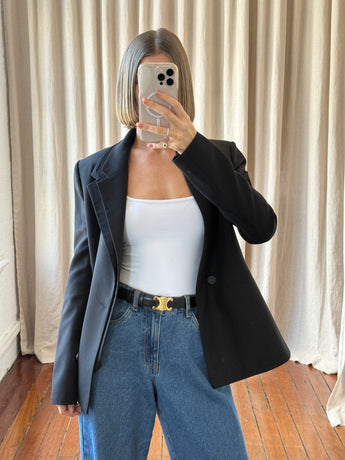 Celine Triomphe 25mm Belt Black