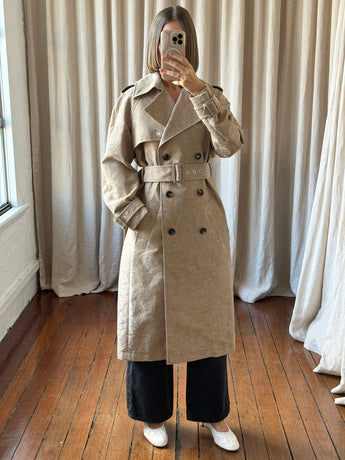 Versace Barocco Jacquard Trench Coat