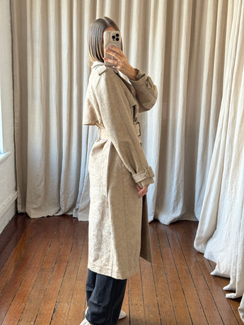 Versace Barocco Jacquard Trench Coat