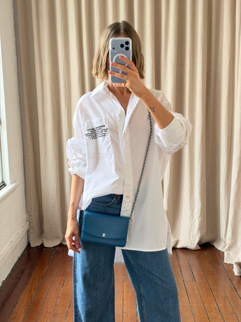 Chanel Vintage Wallet on Chain Blue