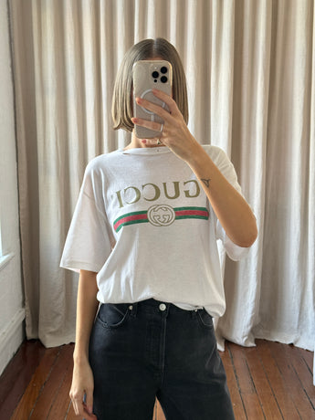 Gucci Distressed Logo T-Shirt