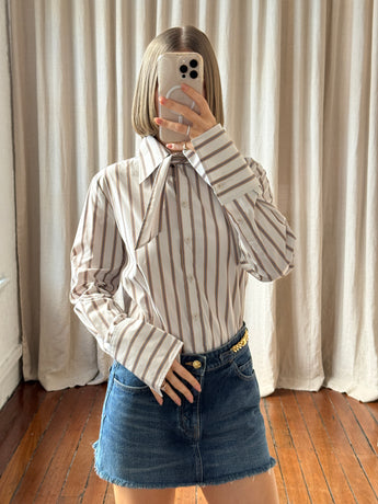 Scanlan Theodore Stripe Cravat Shirt