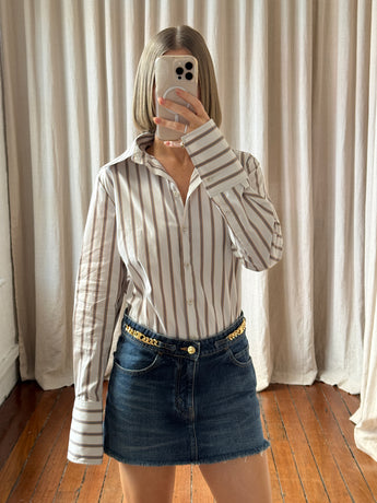 Scanlan Theodore Stripe Cravat Shirt