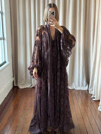 Zimmermann Illustration Lace Gown Brown